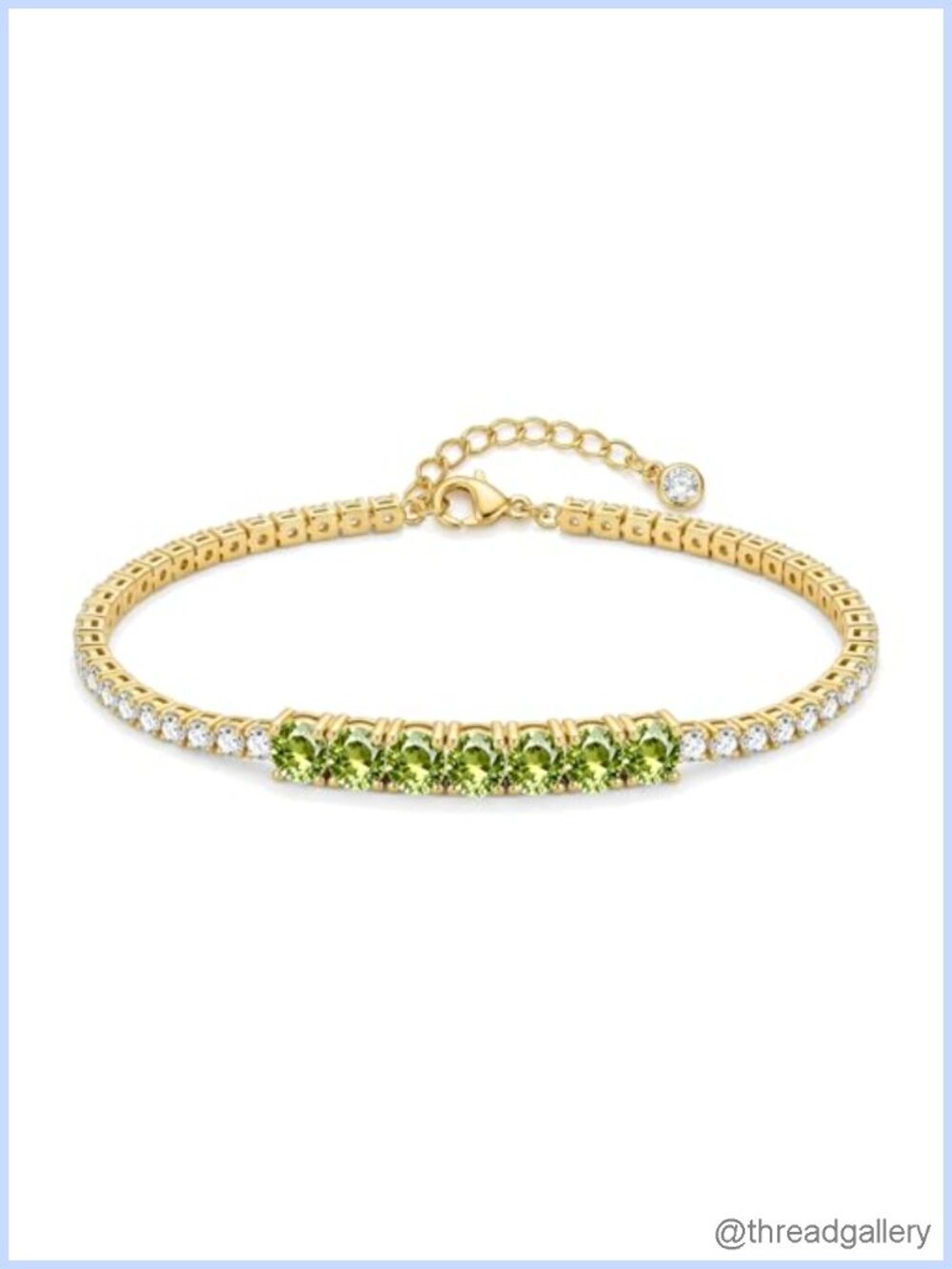 14K Gold Plated Tennis Bracelet Adjustable Stackable Women's Jewelry Gift